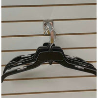 Set of 6 Slatwall Faceouts Chrome Color Rectangular Tubing 12 Inch Long for Retail Display or Home Use - ExecuSystems 