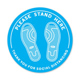 PPE FLOOR DECAL - PLEASE STAND HERE - PACK OF 5 - ExecuSystems