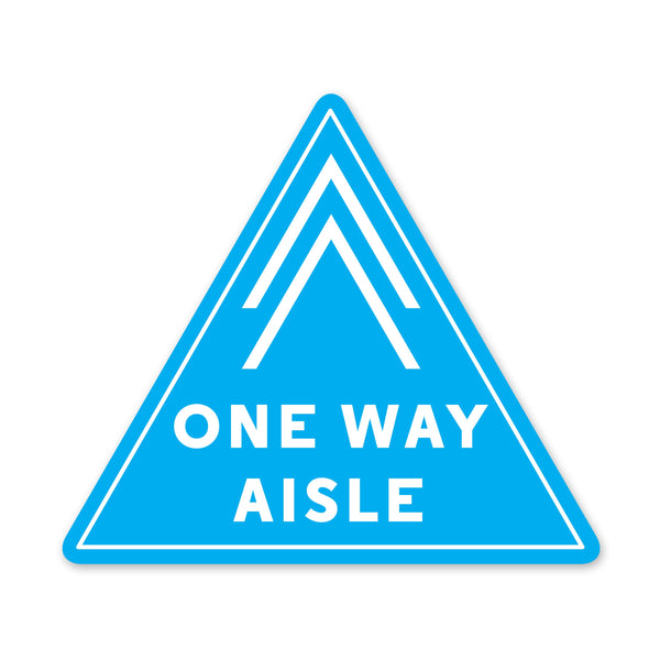 PPE FLOOR DECAL - ONE WAY AISLE - PACK OF 5 - ExecuSystems