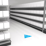 PPE FLOOR DECAL - ONE WAY AISLE - PACK OF 5 - ExecuSystems