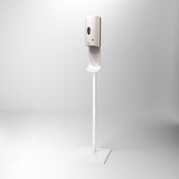 TOUCHLESS HAND SANITIZING FOAM DISPENSER - FLOOR STAND WITH GLOSS WHITE FLAT BASE - ExecuSystems