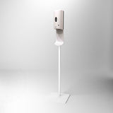 TOUCHLESS HAND SANITIZING FOAM DISPENSER - FLOOR STAND WITH GLOSS WHITE FLAT BASE - ExecuSystems