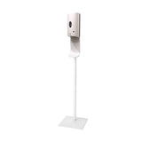 TOUCHLESS HAND SANITIZING FOAM DISPENSER - FLOOR STAND WITH GLOSS WHITE FLAT BASE - ExecuSystems