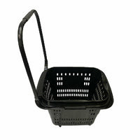 Rolling Shopping Cart with Telescoping Pull Handle - ExecuSystems 