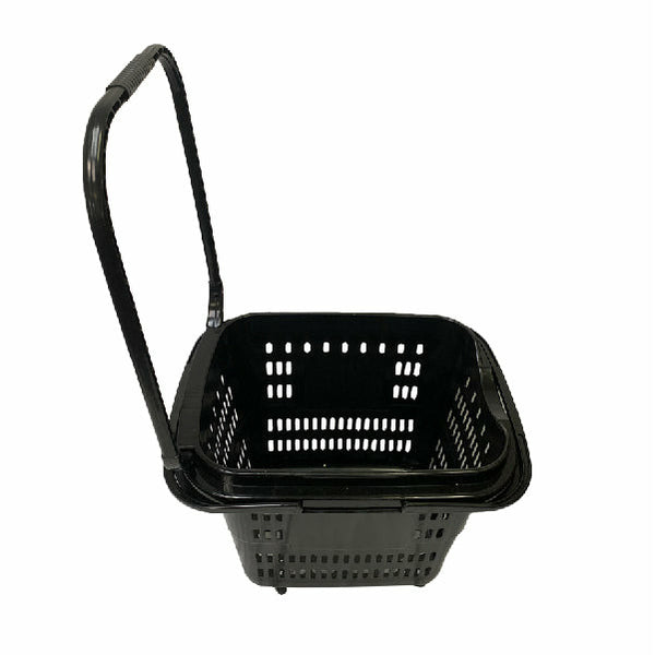 Rolling Shopping Cart with Telescoping Pull Handle - ExecuSystems 