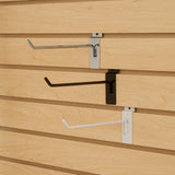 4 Inch Slatwall Hooks in Chrome Black and White - ExecuSystems