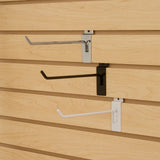 Box of 96 Notch Hooks for Slatwall Chrome/Black/White - Multi Purpose Retail and Home - ExecuSystems