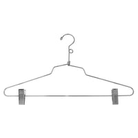 Steel 16 Inch Long Suit Hanger with Pant Clips Case of 100 - ExecuSystems 