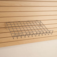 22-1/2"W X 14"L Sloping Slatwall Wire Shelf with 3 Inch Lip Box of 6 - ExecuSystems 