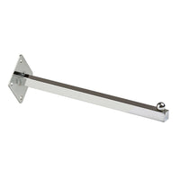 Wallmount Faceout 12 Inches Long Square Tubing - Chrome - ExecuSystems 