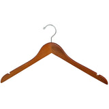 Wooden 17 Inch Long Wishbone Blouse and Dress Hanger Case of 100 - ExecuSystems 